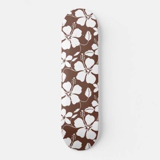 SKATEBOARD HULA HAWAÏEN (HIBISCUS) BRUN (Recto)