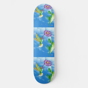Skateboard Hummingbird:  Stylized