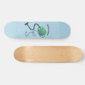 Skateboard Humour de dessin animé de l'aspirateur mignon (Horz)