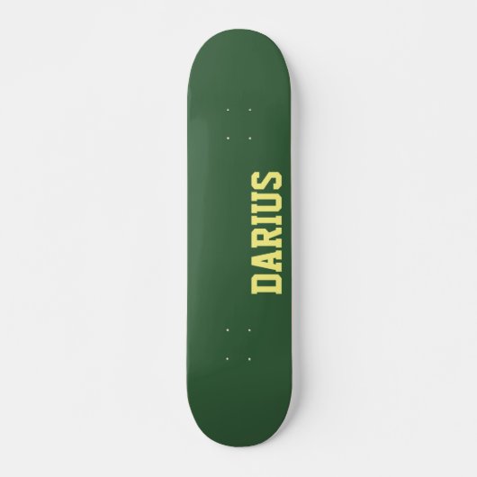 Skateboard Hunter Green Nom moderne | Classique tendance (Devant)
