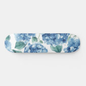 Skateboard Hydrangea Blues | Motif Fleur Fleur d'aquarelle (Horz)