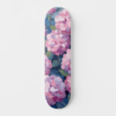Skateboard Hydrangeas Florales Rose Pâle (Recto)