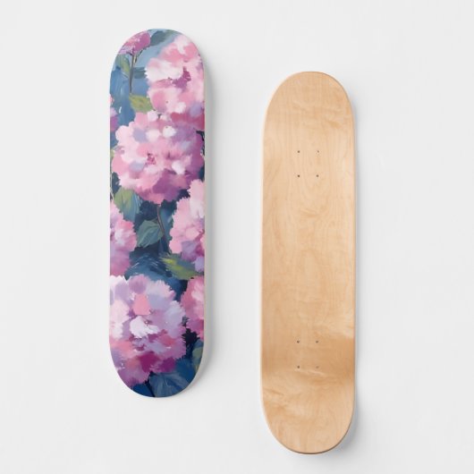 Skateboard Hydrangée rose pâle (Recto)
