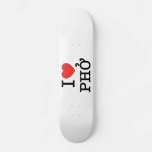 Skateboard I Heart (Amour) Pho