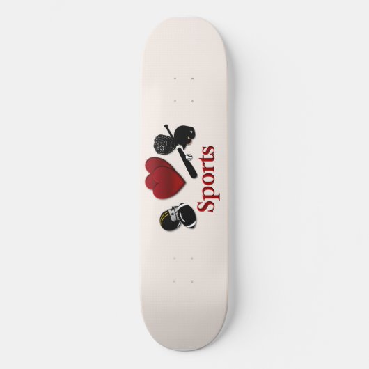 Skateboard I Heart Sports (Recto)