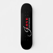 Skateboard I love (ajouter votre texte) Cadeau Saint-Valentin (Devant)