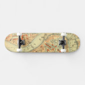 Skateboard I Love Londres - Old Vintage Map River Thames (Horz)