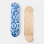 Skateboard Icy Blue Frosty Winter Frosty Snowflakes Noël (Recto)