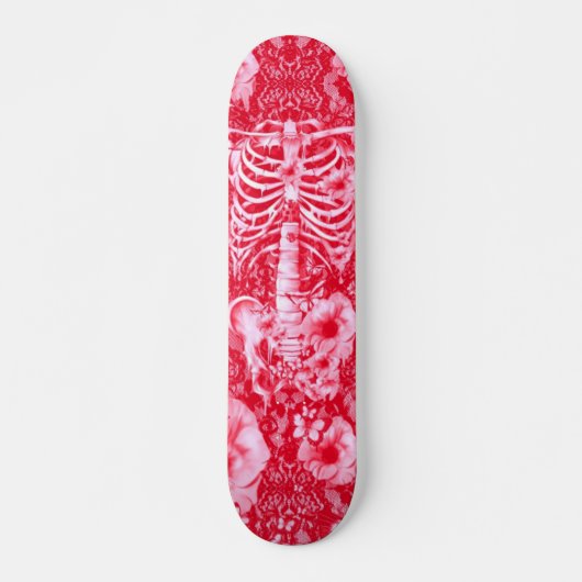 Skateboard Idiopathie squelette de dentelle florale Idiot (Devant)