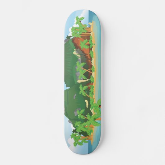 Skateboard Île au trésor tropical (Recto)