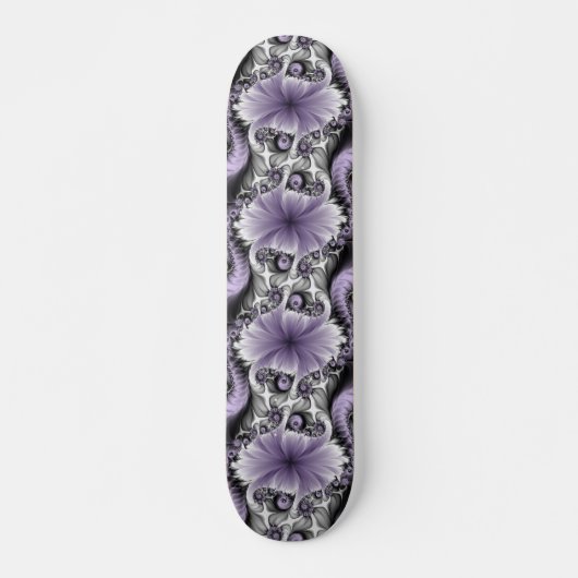 Skateboard Illusion Lilac Abstrait Floral Fractal Art Imagina (Devant)
