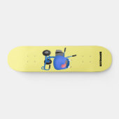 Skateboard Illustration amusante du mélangeur de ciment bleu (Horz)