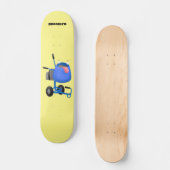 Skateboard Illustration amusante du mélangeur de ciment bleu (Recto)