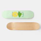 Skateboard Illustration d'ananas mignon (Horz)