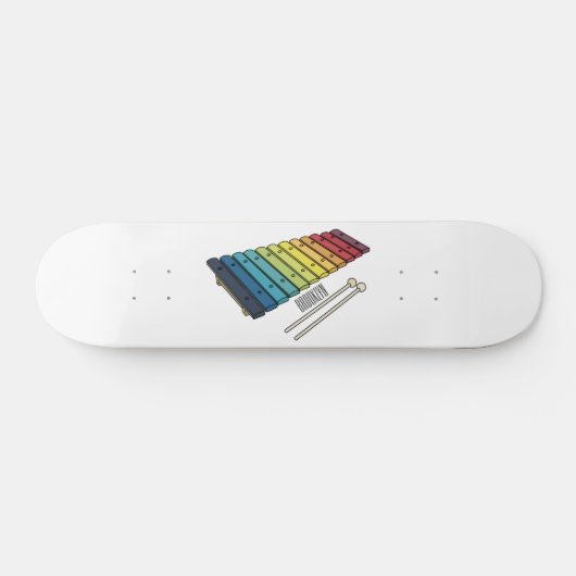 Skateboard Illustration de bande dessinée en Xylophone (Horz)