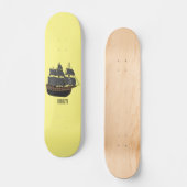 Skateboard Illustration de bateau pirate (Recto)