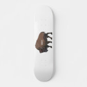 Skateboard Illustration de bison (Devant)