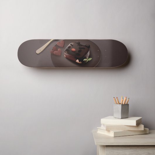 Skateboard Illustration de Brownie au chocolat (Art mural (Horz))