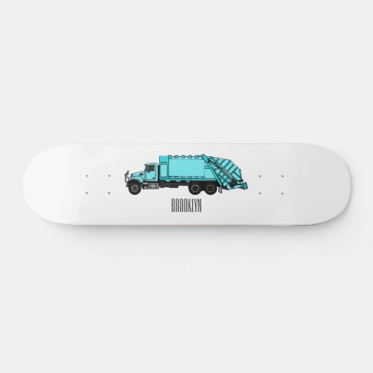 Skateboard Illustration de camion à ordures (Horz)