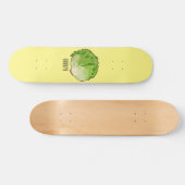Skateboard Illustration de caricature de laitue (Horz)