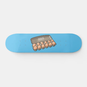 Skateboard Illustration de carton à œufs de style dessin anim