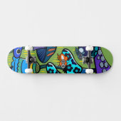 Skateboard Illustration de champignon coloré  (Horz)