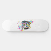 Skateboard Illustration de chat astronaute (Horz)