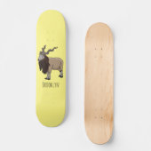 Skateboard Illustration de chèvre de Markhor (Recto)