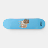 Skateboard Illustration de chien Rough collie (Horz)