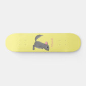 Skateboard Illustration de chinchilla gris mignon (Horz)