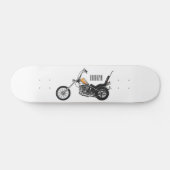 Skateboard Illustration de Chopper Motorcycle 1950 (Horz)