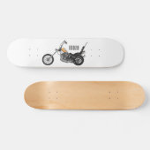 Skateboard Illustration de Chopper Motorcycle 1950 (Horz)