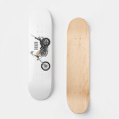 Skateboard Illustration de Chopper Motorcycle 1950 (Recto)