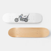 Skateboard Illustration de Chopper Motorcycle 1950 (Horz)