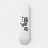 Skateboard Illustration de Chopper Motorcycle 1950 (Devant)