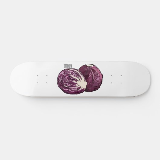 Skateboard Illustration de chou rouge (Horz)