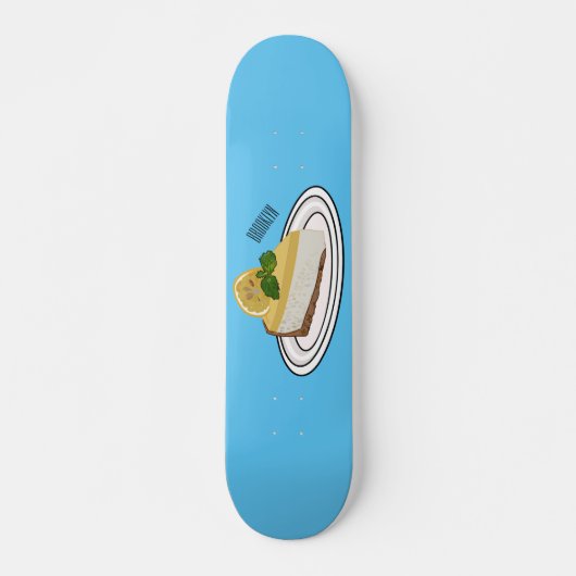 Skateboard Illustration de citron cheesecake (Devant)