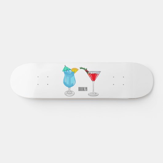 Skateboard Illustration de cocktail (Horz)