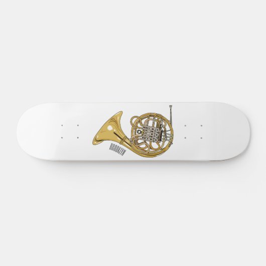 Skateboard Illustration de corne française (Horz)