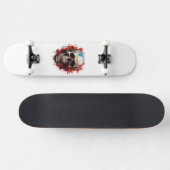 Skateboard Illustration de crâne cool (Horz)