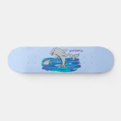 Skateboard Illustration de dauphins heureux adorables (Horz)