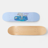 Skateboard Illustration de dauphins heureux adorables (Horz)