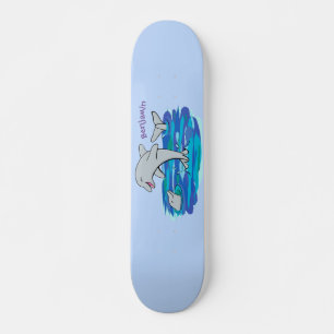 Skateboard Illustration de dauphins heureux adorables