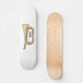 Skateboard Illustration de dessin animé Bugle (Recto)