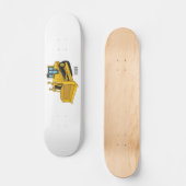 Skateboard Illustration de dessin animé Bulldozer (Recto)