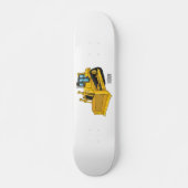 Skateboard Illustration de dessin animé Bulldozer (Devant)