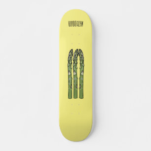 Skateboard Illustration de dessin animé d'asperge