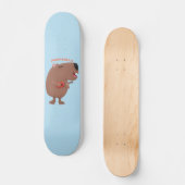 Skateboard Illustration de dessin animé de capybara ukulele (Recto)