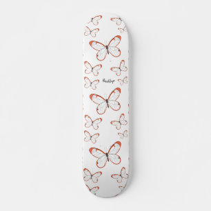 Skateboard Illustration de dessin animé de papillon à ailes d