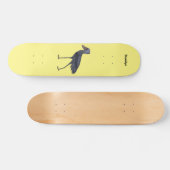 Skateboard illustration de dessin animé d'oiseau bec-en-chaus (Horz)